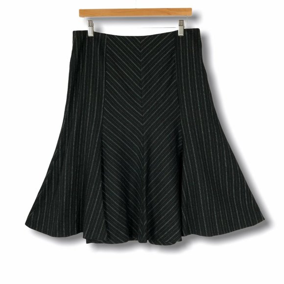 Missoni Wool Skirt 46 Pinstripe Fit & Flare Business - Picture 2 of 5